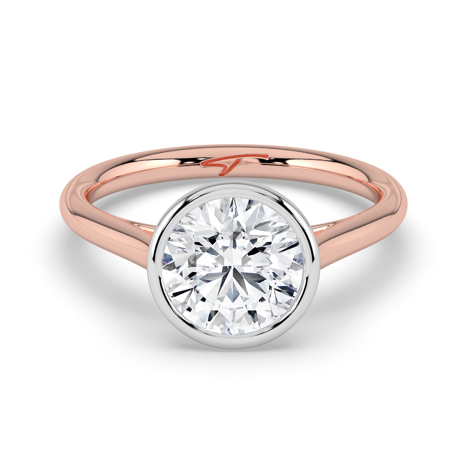 The Polaris Ring - Round Bezel Solitaire