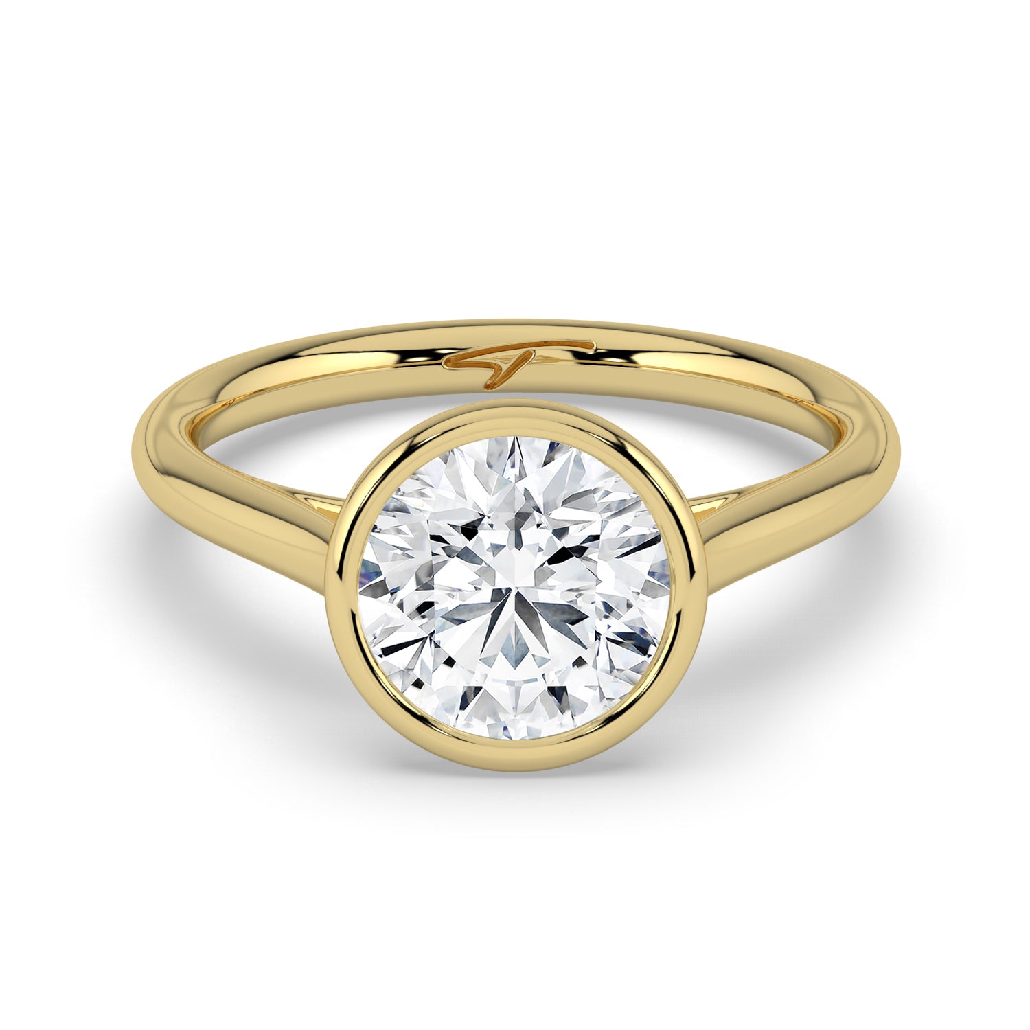 The Polaris Ring - Round Bezel Solitaire