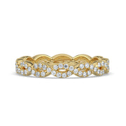 The Elysande Lab-Grown Diamond Wedding Band — Braided Pavé | The Jewel Concierge