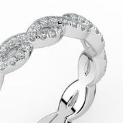 The Elysande Lab-Grown Diamond Wedding Band — Braided Pavé | The Jewel Concierge