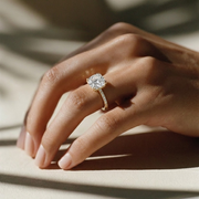 The Cara Ring — Cushion Cathedral with Hidden Halo & Pavé Band Lab-Grown Diamond Engagement Ring in Yellow Gold | The Jewel Concierge