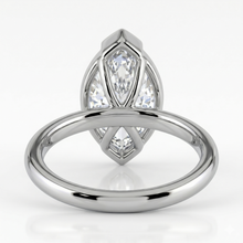 The Celine Ring – Marquise Half Bezel Solitaire – The Jewel Concierge
