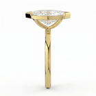 The Celine Ring – Marquise Half Bezel Solitaire in 18K Yellow Gold – The Jewel Concierge