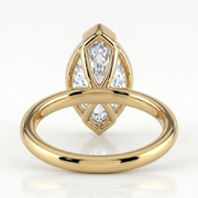 The Celine Ring – Marquise Half Bezel Solitaire – The Jewel Concierge