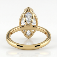The Celine Ring – Marquise Half Bezel Solitaire – The Jewel Concierge