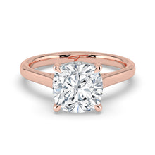 The Aquila Ring - Cushion Cathedral with Hidden Halo & Pavé Bridge