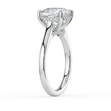 The Aquila Ring - Cushion Cathedral with Hidden Halo & Pavé Bridge