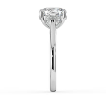 The Aquila Ring - Cushion Cathedral with Hidden Halo & Pavé Bridge