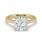 The Aquila Ring - Cushion Cathedral with Hidden Halo & Pavé Bridge