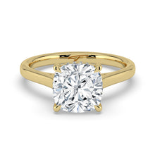 The Aquila Ring - Cushion Cathedral with Hidden Halo & Pavé Bridge