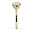 The Aquila Ring - Cushion Cathedral with Hidden Halo & Pavé Bridge