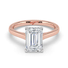 The Aquila Ring - Emerald Cathedral with Hidden Halo & Pavé Bridge