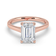 The Aquila Ring - Emerald Cathedral with Hidden Halo & Pavé Bridge