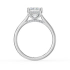 The Aquila Ring - Emerald Cathedral with Hidden Halo & Pavé Bridge