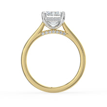 The Aquila Ring - Emerald Cathedral with Hidden Halo & Pavé Bridge