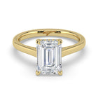 The Aquila Ring - Emerald Cathedral with Hidden Halo & Pavé Bridge