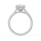 The Aquila Ring - Pear Cathedral with Hidden Halo & Pavé Bridge