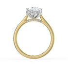 The Aquila Ring - Pear Cathedral with Hidden Halo & Pavé Bridge