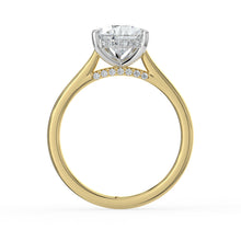 The Aquila Ring - Pear Cathedral with Hidden Halo & Pavé Bridge