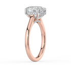 The Aquila Ring - Oval Cathedral with Hidden Halo & Pavé Bridge