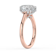 The Aquila Ring - Oval Cathedral with Hidden Halo & Pavé Bridge