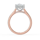 The Aquila Ring - Oval Cathedral with Hidden Halo & Pavé Bridge