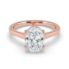 The Aquila Ring - Oval Cathedral with Hidden Halo & Pavé Bridge