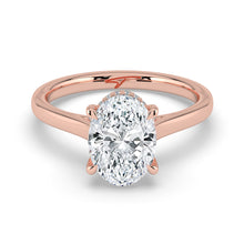 The Aquila Ring - Oval Cathedral with Hidden Halo & Pavé Bridge