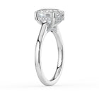 The Aquila Ring - Oval Cathedral with Hidden Halo & Pavé Bridge
