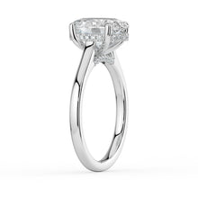 The Aquila Ring - Oval Cathedral with Hidden Halo & Pavé Bridge