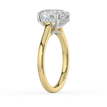 The Aquila Ring - Oval Cathedral with Hidden Halo & Pavé Bridge