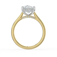 The Aquila Ring - Oval Cathedral with Hidden Halo & Pavé Bridge