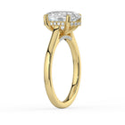 The Aquila Ring - Oval Cathedral with Hidden Halo & Pavé Bridge