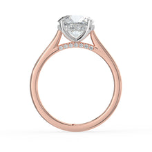 The Aquila Ring - Round Cathedral with Hidden Halo & Pavé Bridge