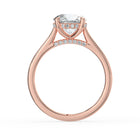 The Aquila Ring - Round Cathedral with Hidden Halo & Pavé Bridge