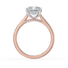 The Aquila Ring - Radiant Cathedral with Hidden Halo & Pavé Bridge