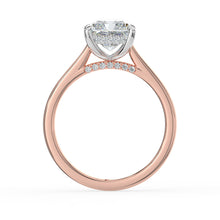 The Aquila Ring - Radiant Cathedral with Hidden Halo & Pavé Bridge