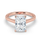 The Aquila Ring - Radiant Cathedral with Hidden Halo & Pavé Bridge