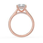 The Aquila Ring - Radiant Cathedral with Hidden Halo & Pavé Bridge