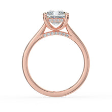The Aquila Ring - Radiant Cathedral with Hidden Halo & Pavé Bridge