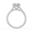 The Aquila Ring - Radiant Cathedral with Hidden Halo & Pavé Bridge
