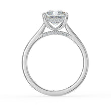 The Aquila Ring - Radiant Cathedral with Hidden Halo & Pavé Bridge