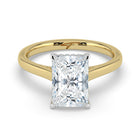 The Aquila Ring - Radiant Cathedral with Hidden Halo & Pavé Bridge