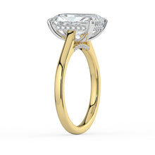 The Aquila Ring - Radiant Cathedral with Hidden Halo & Pavé Bridge
