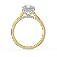 The Aquila Ring - Radiant Cathedral with Hidden Halo & Pavé Bridge