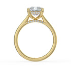 The Aquila Ring - Radiant Cathedral with Hidden Halo & Pavé Bridge