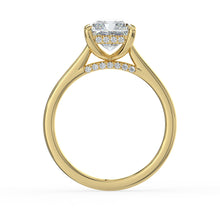 The Aquila Ring - Radiant Cathedral with Hidden Halo & Pavé Bridge