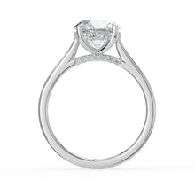 The Aquila Ring - Round Cathedral with Hidden Halo & Pavé Bridge