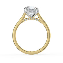 The Aquila Ring - Round Cathedral with Hidden Halo & Pavé Bridge