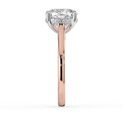 The Aquila Ring — Cushion Cathedral with Hidden Halo & Pavé Bridge Lab-Grown Diamond Engagement Ring in Two-Tone Rose and White Gold | The Jewel Concierge
